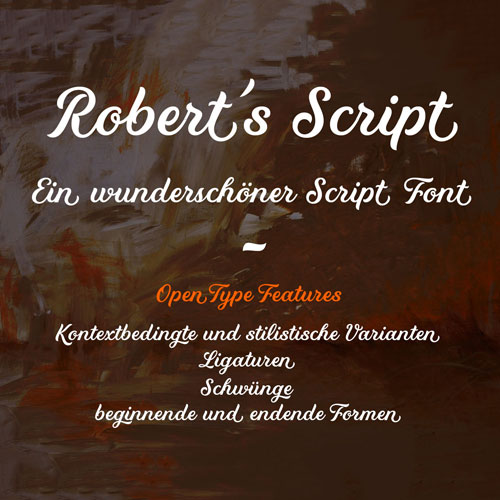 Roberts-Script-Font-Produkt