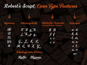 Open Type Funktionen